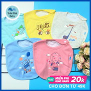 Yếm sơ sinh cài vai cotton 2 lớp Thái Hà Thịnh cho bé 0