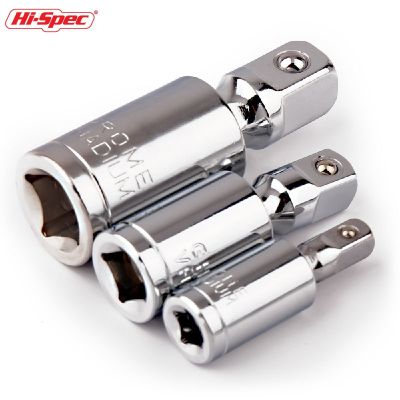 Hi-spec 1/4 3/8 1/2 Universal Joint Set Wrench Socket Adapter Wrench Pneumatic Bendable Adapter Universal Joint hand Tool Set