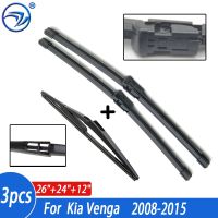 Wiper Front &amp; Rear Wiper Blades Set For Kia Venga MK1 2009 - 2019 2018 2017 2016 2015 14 Windshield Windscreen 26"14"12"