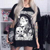Kuakuayu HJN Daughter Witches Burn Tshirt for Girl Graphic T-shirts Harajuku Women Top Gothic Symbol Printed Tumblr Hipster