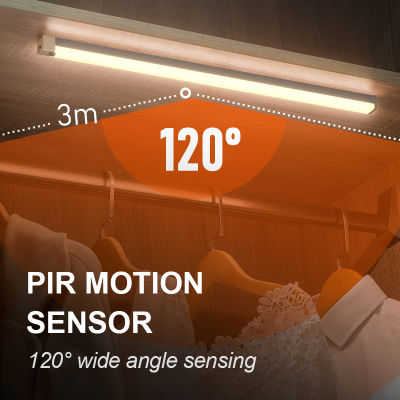 ไฟ LED ตู้ครัวตู้เสื้อผ้าตู้เสื้อผ้าโคมไฟกลางคืน Ultra Thin USB ชาร์จ PIR Motion Sensor ตู้ Night Light