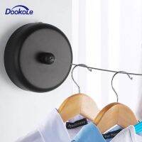 【YD】 DOOKOLE Round Retractable Clothesline Heavy Duty for Hanging Drying Hotels(Matte Black)