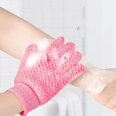 【cw】 5 Pcs Exfoliating Gloves Shower Resistance Massage Mitt Sponge Foam Moisturizing Peeling