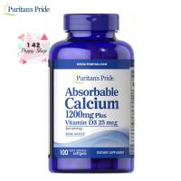 Puritans Pride Absorbable Calcium 1200 mg with Vit D 1000 IU / 100 Softgels