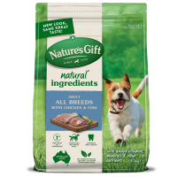 Natures Gift Sustain Chicken&amp;Fish Dog Dry อาหารสุนัข แบบเม็ด สูตรเนื้อไก่และปลา  2.5 Kg.