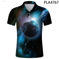 【high quality】  Short Sleeve 3d Printed Men Polo Shirt Starry Sky Fashion Hombre Camisas De Polo Streetwear Harajuku Cool Ropa Shirts Casual