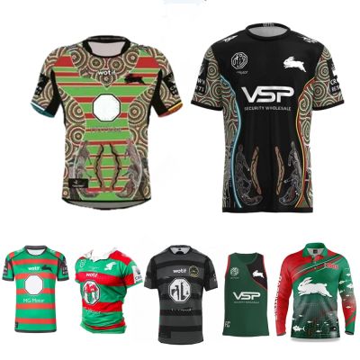 Rabbitohs rugby 2023 [hot]rugby ANZAC jerseys 2024 cloth Rabbitohs shirt home Retro jersey Indigenous Australia fishing vest