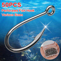 50 pcs ตะขอตกปลาเหล็กคาร์บอนสูงชุด Barbed Single Circle Carp Hook Sea Fishinhook Fly Fishing Tackle อุปกรณ์เสริม-anyengcaear