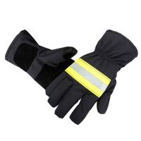 Firefighters Hand Safety Gloves Retardant Working with Reflective Material Tape