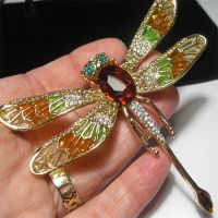 【YF】❂◕ↂ  New Window Enamel Dripping Large Size Pin Brooches for Personality Rhinestone Insect Pins Jewelry