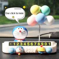 Car Telephone Number Plate Interior Anime Decoration Kawaii Doraemon Balloon Ornaments Auto Temporary Parking Card Accessories