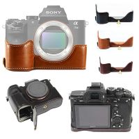 หนัง Pu ย้อนยุคกระเป๋ากล้องเคสสำหรับ Sony A9 A7 A7R A7S A7 IV III A7RIV A7R4 A7M3 A9M2 A7M2 A7SM2 A7III A7II A7SII