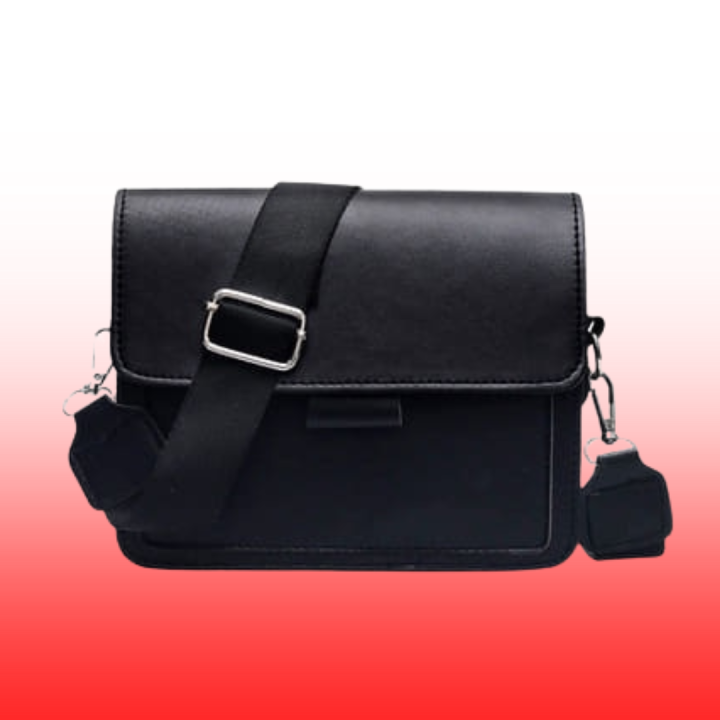 Leather Sling Bag Black Korean Quality Shoulder Sling Bag for Women On