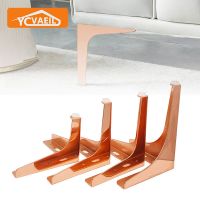 1/4pcs Rose Gold Legs for Furniture Metal Replacement Sofa Foot Coffee Table Dresser Desk Bathroom Cabinet Legs Hardware 10-17cm Furniture Protectors