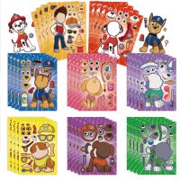 hotx【DT】 8/16Sheets PAW Patrol Anime Stickers Make-a-Face Assemble Cartoon Decal Jigsaw Children Boy