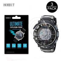 3Pack Explosion-Proof Digital Watch Screen Protector For Casio Pro Trek PRW-3500 PRW-3000 PRW-2500T PRW2500R LCD Film Guard