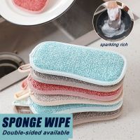 ❆♘ Super Absorbent Double Sided Scrub Sponge for Kitchen Bathroom Clean Cloth Eraser Dishcloth Cleaning Cloth Magic Sponge