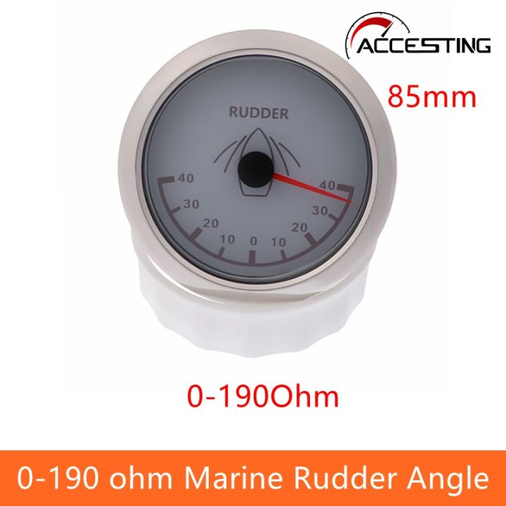 85mm 0 190 Ohm Marine Rudder Angle Gauge Waterproof Rudder Angle Indicator For Boat Yacht Vessel 7219