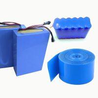 2M PVC Heat Shrink Tube Blue Shrink Wrapping Heat Shrinkable Tube 18650 Battery Insulation Sleeve Termoretractil Para Batería Electrical Circuitry Par