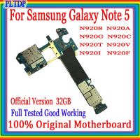 เมนบอร์ด100% สำหรับ N9208 Galaxy Note 5มาเธอร์บอร์ด N920v บอร์ดตรรกะปลดล็อคเต็มรุ่นที่ได้รับการทดสอบอย่างเป็นทางการ