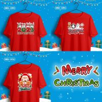 ใหม่! เสื้อคริสต์มาส เสื้อยืดสีแดง คอกลม Christmas ชุดคริสต์มาสสุดปัง รหัส 0RD-1595,1594,1416