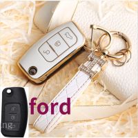 ZR ใหม่ปลอก Kunci Remote Mobil TPU แบบนิ่มปลอกสำหรับ Ford Fiesta Focus 2อีโคสปอร์ตคูก้าเอสเคป Falcon B-Max C-Max Eco Sport