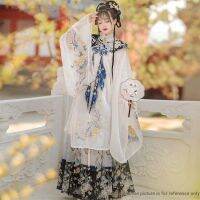 ((Cangyang Yurui) Ming Made Diagonal Collar Stand-Up Collar Long Shirt Waist-Length Marquise Skirt Heavy Industry Emb