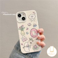 MissConnie เคสกระต่ายการ์ตูนดอกไม้สดน่ารักใช้ได้กับ IPhone 7 8 15 6 6S Plus 11 14 15 12 13 Pro Max XR X XS MAX SE 2020 15Plus เคสซิลิโคนแบบนิ่มกันกระแทกกรอบย่อยสลายได้