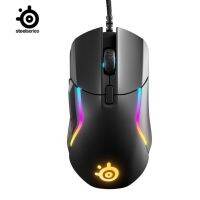 เมาส์สำหรับเล่นเกมส์คู่แข่ง Steelseries 5ชิ้นพร้อมแสง RGB Prismc และเซ็นเซอร์ออปติคัลลม9ปุ่มตั้งโปรแกรมได้18000 CPI