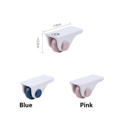 QINJUE 4PCS Useful Furniture Pulley Hardware Sliding Rollers Storage Box Casters Universal No Scratches Mini Self-Adhesive Easy Move Trash Can WheelsMulticolor