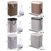 【YF】 Foldable Dirty Laundry Basket Fabric Storage for Clothes Toys Waterproof Large Hamper with Mesh Bag Bathroom Organizer