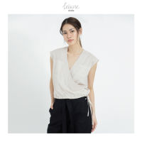 AW21 Shaka Leisure Drawstring Waist Wrap Top เสื้อป้าย BL-L210914