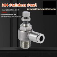 304 Stainless Steel Metal Pneumatic Quick Connector SL 4mm 6mm 8mm 10mm 12mm Thread 1/8 1/4 3/8 1/2 Hose Fittings Pipe Fittings Accessories