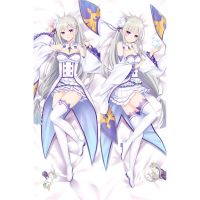 (ปลอกหมอนเท่านั้น) ปลอกหมอนลายการ์ตูน Re Zero Kara Hajimeru Isekai Seikatsu Emilia Rem Ram Beatrice Dakimakura ฝาครอบหมอนข้าง