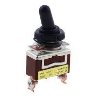 on off switch Miniature On Off Small SPST Toggle Switch Heavy Duty with Waterproof Cover 12V 6 A/250 VAC 10 A/125VAC