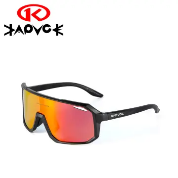 KAPVOE Red Photochromic Cycling Glasses Men MTB Cycling Sunglasses