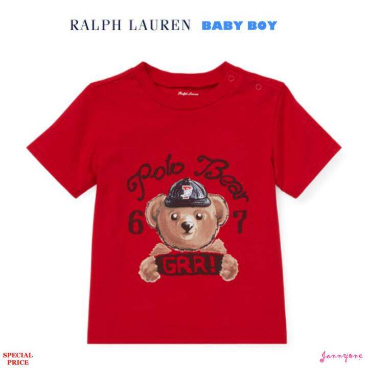 RALPH LAUREN POLO BEAR COTTON JERSEY TEE (BABY BOY) Lazada.co.th