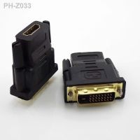 Female Converter To DVI 24 1 DVI Male to HDMI-compatible Adapter Support 1080P For HDTV Projector Gold Plated Adapter D6