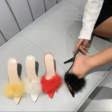 Furry deals shoes heels