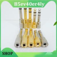 B5ev40er4ly Shop B5ev40er4ly Shop B5ev40er4ly Shop 2 3 pole 6.35mm 6.5 Male to 3.5mm Female mono stereo connector Jack Headphone Adapter Converter Audio Plug Gold plated Amplifier