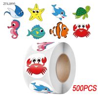 Sticker for Kids Cute Label Encourage Stationery  children animal Sealing Labels party packaging  Wholesale Stickers underwater