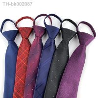 ✿☾ Pre-tied Tie Zipper Neck Mens Skinny 7cm Zipper Necktie Red Black Blue Solid Color Narrow Daily Style Business Pre-tied Neck Tie