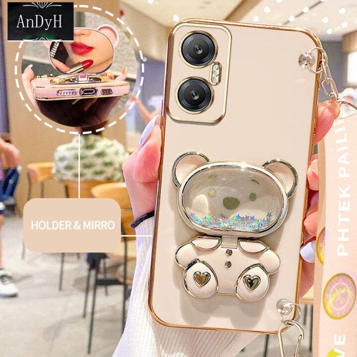 AnDyH Phone Case with Makeup Mirror for Infinix Hot 20 5G X666 X666B ...