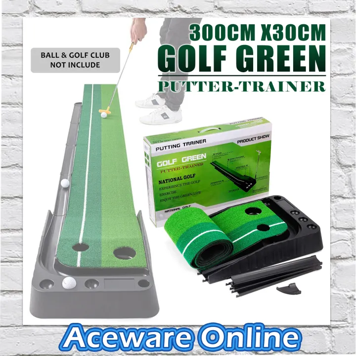 3M Indoor Golf Putter Training Set Practice Putting Mat Golf Putting