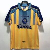 2022 2023 ล่าสุด เสื้อกีฬาแขนสั้น ลายทีมชาติฟุตบอล Chelsea Away 1995 1997 95 97 ชุดเยือน สีเหลือง สไตล์วินเทจ คลาสสิก