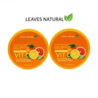 [Exp.23/3/2024][แพคคู่ถูกกว่า] LEAVES NATURAL VIT C SOOTHING GEL 300 ML. X2 เจลวิตซี เพิ่มความชุ่มชื่น ผิวกระจ่างใส ปรับสีผิวส่ำเสมอ