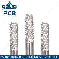 GDLICI PCB Milling Cutter 3.175mm Shank Carbide Thread End Mill ทังสเตนข้าวโพดฟันเราเตอร์ Bits CNC สําหรับอลูมิเนียมไม้อะคริลิค