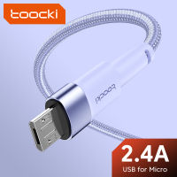 Toocki 2.4A สายเคเบิล Micro Usb ชาร์จเร็วสำหรับ Huawei Xiaomi Samsung โทรศัพท์มือถือ Android สายชาร์จ Data Transimission Sync Cable-ganekd