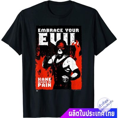 มวยปล้ำอาชีพ มวย มวยปล้ำลีก อเมริกา WWE Embrace Your Evil - Vintage Kane T-Shirt คอกลม แฟชั่น ผ้าฝ้ายแท้ เสื้อยืด ผ้าฝ้  SX0J