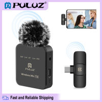 【Ready Stock】 Puluz Wireless Lavalier Microphone สำหรับโทรศัพท์ Type-C, Type-C receiver (สีดำ) 100% genuine quality